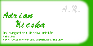 adrian micska business card