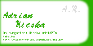 adrian micska business card